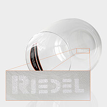 Trinkglas mit Lasergravur Logo "Riedel"