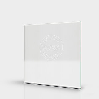 Laser marked glass pane